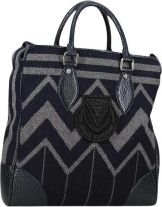 Louis Vuitton Pre-owned Handtas - Dames - Vintage Handtas - Blauw - ONE Size - Wol - Vintage