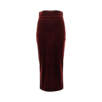 Alberta Ferretti Velvet midi skirt Woman 40