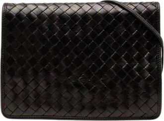 Bottega Veneta Pre-owned Cross Body Bags, female, Black, Size: ONE SIZE Pre-owned Woven Crossbody Bag