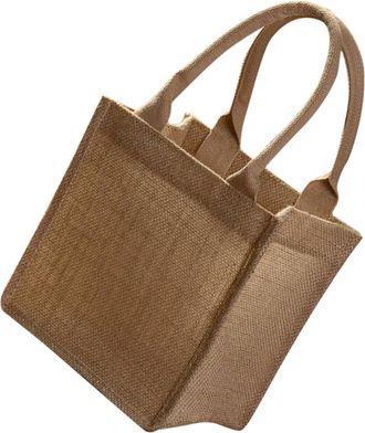 Cabilock Reusable Small Jute Burlap Tote Bag with Handles for DIY Decoration Breathable Shopping Bag for Weddings Parties School and Daily Use Lightweight and 