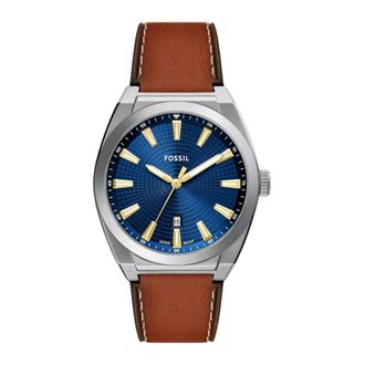 Fossil Accessoires, Heren, Bruin, ONE Size, Leer, Fs 6115 Horloge
