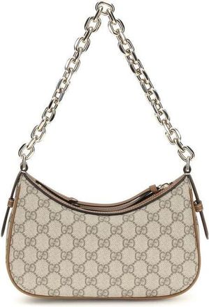 Gucci GG Emblem Shoulder Bag Beige