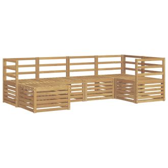 vidaXL Conjunto De Sof&aacute;s De Exterior 6 Pcs Blanco Poli&eacute;ster Vidaxl