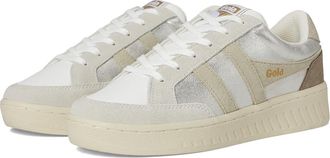 Gola Superslam Blaze Womens Shoes Silver/Wheat/Feather Grey : 8.5 B - Medium, Leather