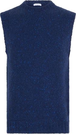 Malo Mouwloze Trui - Heren - Cashmere truien - Blauw - XL - Kasjmier - Truien & Vesten