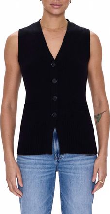 Pistola Denim Audra Sweater Vest In Noir