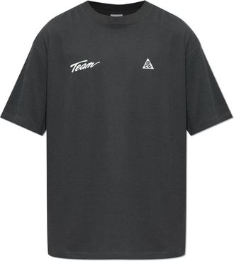 Nike ACG Dri-FIT T-Shirt - Heren - Sportshirts - Grijs - L - Katoen - Fitness