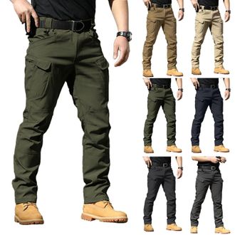 Generic Mens Casual Pants Outdoor Softshell Trousers Durable Lightweight Stretch Cargo Work Pants Comfortable Slim Fit for Hiking Travel Casual Wear (Army Gre