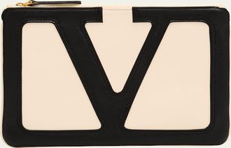 Valentino Garavani Viva Superstar Leather Envelope Clutch Bag