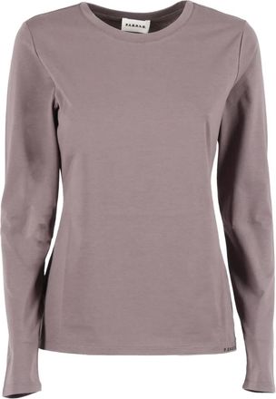 P.A.R.O.S.H. long-sleeve crew-neck T-shirt - women - Elastane/Cotton - L - Neutrals