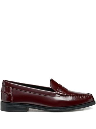 Geox penny-slot leather loafers - Red