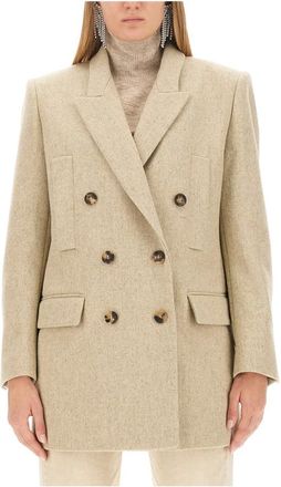 Isabel Marant Jassen, Dames, Beige, M, Floyd-Gd Blazer