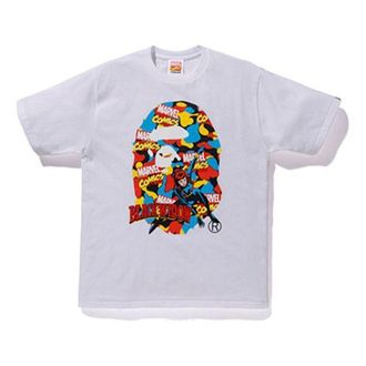 A Bathing Ape x Marvel Ape Head T-Shirt White Black Widow 1F23110925