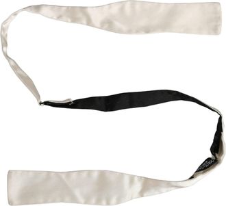 Dolce & Gabbana Adjustable Silk Bow Tie - White