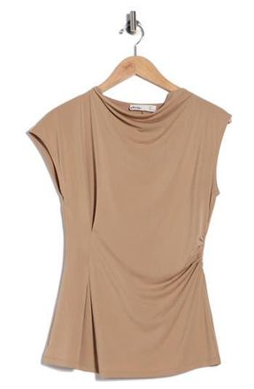 Elodie Asymmetric Draped Top in Camel at Nordstrom Rack, Size X-Small
