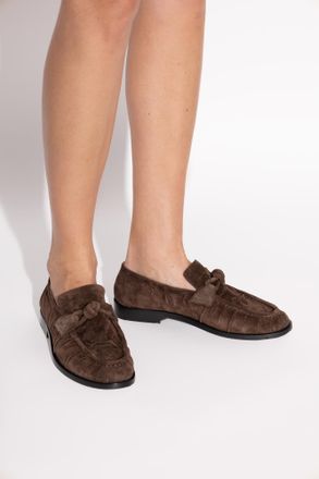 Bottega Veneta Astaire Loafers Shoes, Womens, Brown
