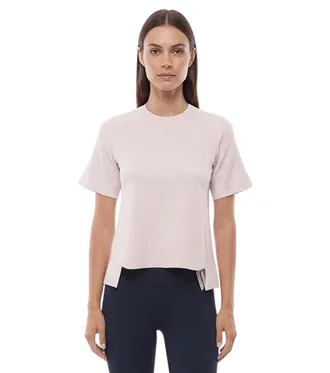 Stella McCartney Pink Solid Crew Neck T-Shirt