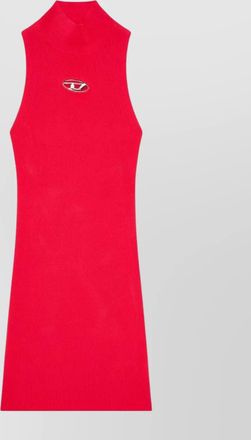 Diesel sleeveless ribbed knit mini dress with turtleneck