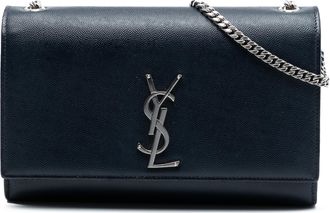 Saint Laurent Tweedehands Medium Grain De Poudre Monogram Kate Schoudertas