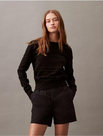 Calvin Klein Jeans Calvin Klein Womens Tech Cotton Blend Pull-On Shorts - Black - XS