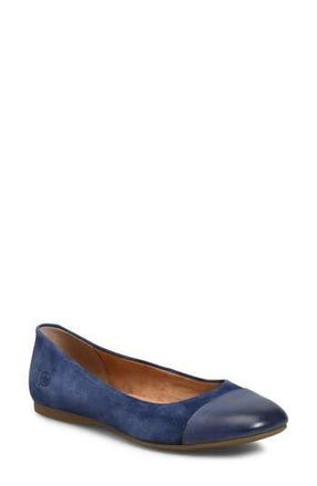 B&oslash;rn Batti Mixed Media Ballet Flat in Navy at Nordstrom Rack, Size 6.5