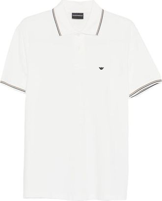 Emporio Armani Emblem Trim Polo Shirt