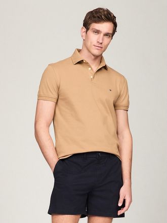 Tommy Hilfiger Mens Slim Fit Stretch Pique Polo - Beige - XXXL