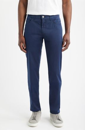 Brax Cadiz Ultralight Straight Leg Stretch Twill Pants in Navy at Nordstrom, Size 34 X 34
