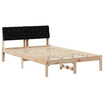 vidaXL Estructura De Cama Con Cabecera Marr&oacute;n Y Negro 120 X 190 Cm Vidaxl
