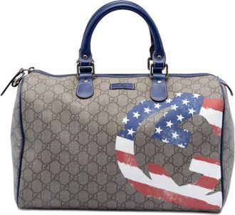 Gucci Pre-owned Gucci Unicef Medium GG Supreme American Flag Joy Boston Bag Ladies E9XYR8NUCFOVVKMT