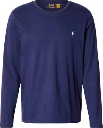 Polo Ralph Lauren Korte Mouw Top van Vloeibare Katoen - Heren - T-shirts - Blauw - S - Katoen - Tops