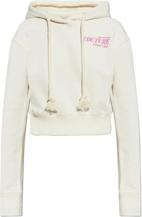 Versace Jeans Couture The Hoodie - Dames - Hoodies - Beige - S - Katoen - Hoodies & sweatvesten
