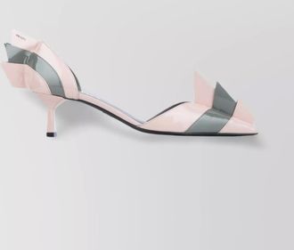 Prada heel pumps with geometric accents and strappy design