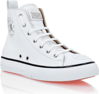 Philipp Plein Leather Hi-Top Sneakers Megastar