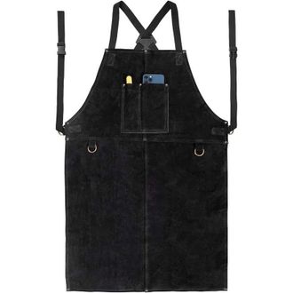 OEM Delantal De Soldadura, Delantal De Trabajo De Cuero Para Hombre, Delantal De Cocina Multifuncional De 61 X 91 Cm (24 X 36)