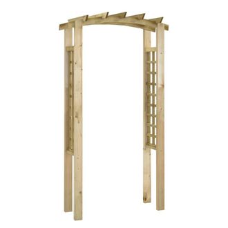vidaXL Arco Con Enrejado Madera Maciza De Pino Impregnada 110x60x210cm Vidaxl