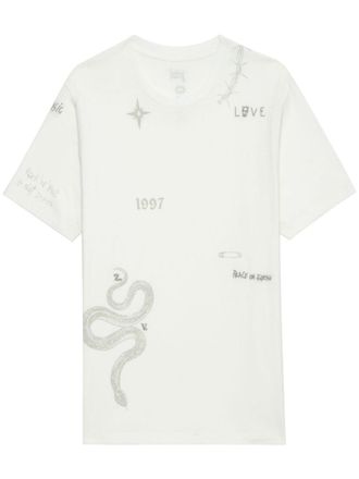 Zadig&Voltaire T-shirt met grafische print - Wit