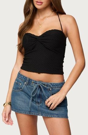 Edikted Zoee Halter Top in Black at Nordstrom, Size X-Small