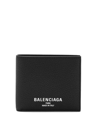 Balenciaga Hammered Leather Bi-Fold Wallet Accessories