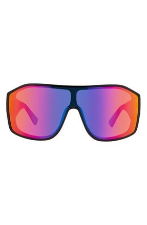Kurt Geiger Mask Sunglasses in Black/Pink Sp at Nordstrom