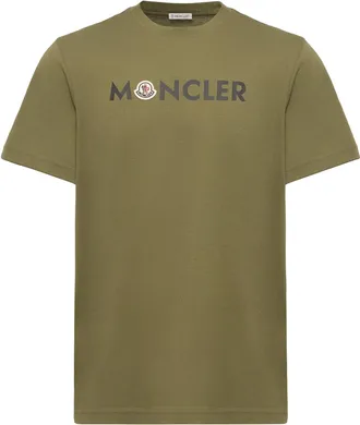 Moncler Moncler Logo Cotton T-shirt, Men, Green, Size: 3xl