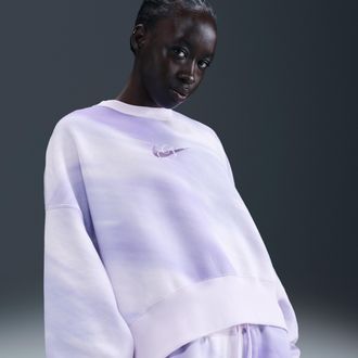 Nike Womens Nike Sportswear Phoenix Fleece Oversized Crew-Neck Sweatshirt in Purple | IH7761-516