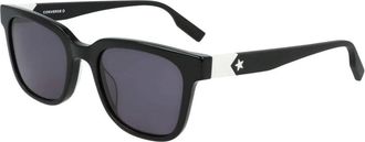 Converse Accessoires, Dames, Zwart, ONE Size, Zwarte UV-beschermingszonnebril voor vrouwen