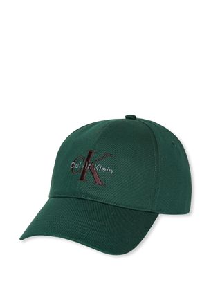 Calvin Klein Baseball Cap CALVIN KLEIN, Herren, gr&uuml;n (sycamore), Web, Baumwolle, unifarben, Caps Baseball Cap, mit Markenlogo