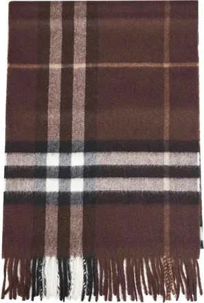 Burberry Accessoires, Heren, Bruin, ONE Size, Kasjmier, Check Cashmere Sjaal