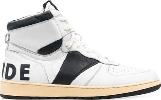 Rhude Rhecess Smooth high-top sneakers - men - Calf Leather/Calf Leather/Rubber - 11 - White