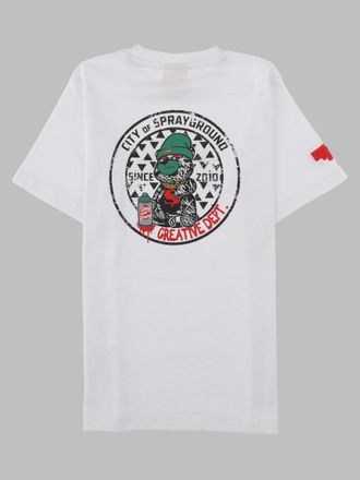 Sprayground Shark Mouth Graphic Cotton T-Shirt - White