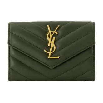 Saint Laurent Wallets & Cardholders, female, Green, Size: ONE SIZE Cassandre Wallet
