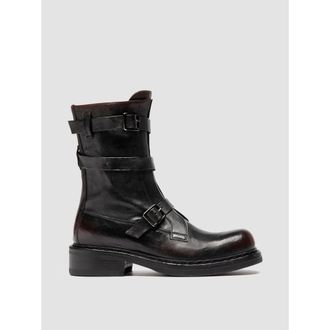 Officine Creative Dakota 004 Leather Buckle Boots in Burgundy at Nordstrom, Size 39.5