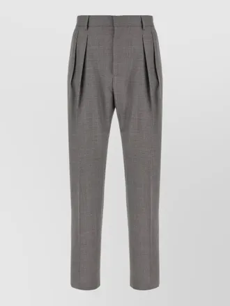 Paul Smith embroidered wool tailored pant belt loops